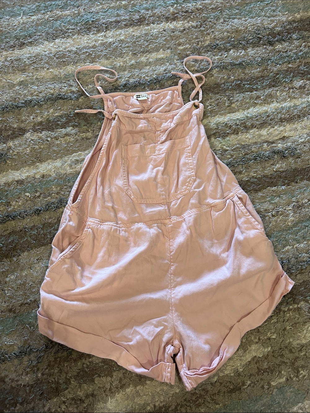 Billabong Blush Pink Tie-Shoulder Romper